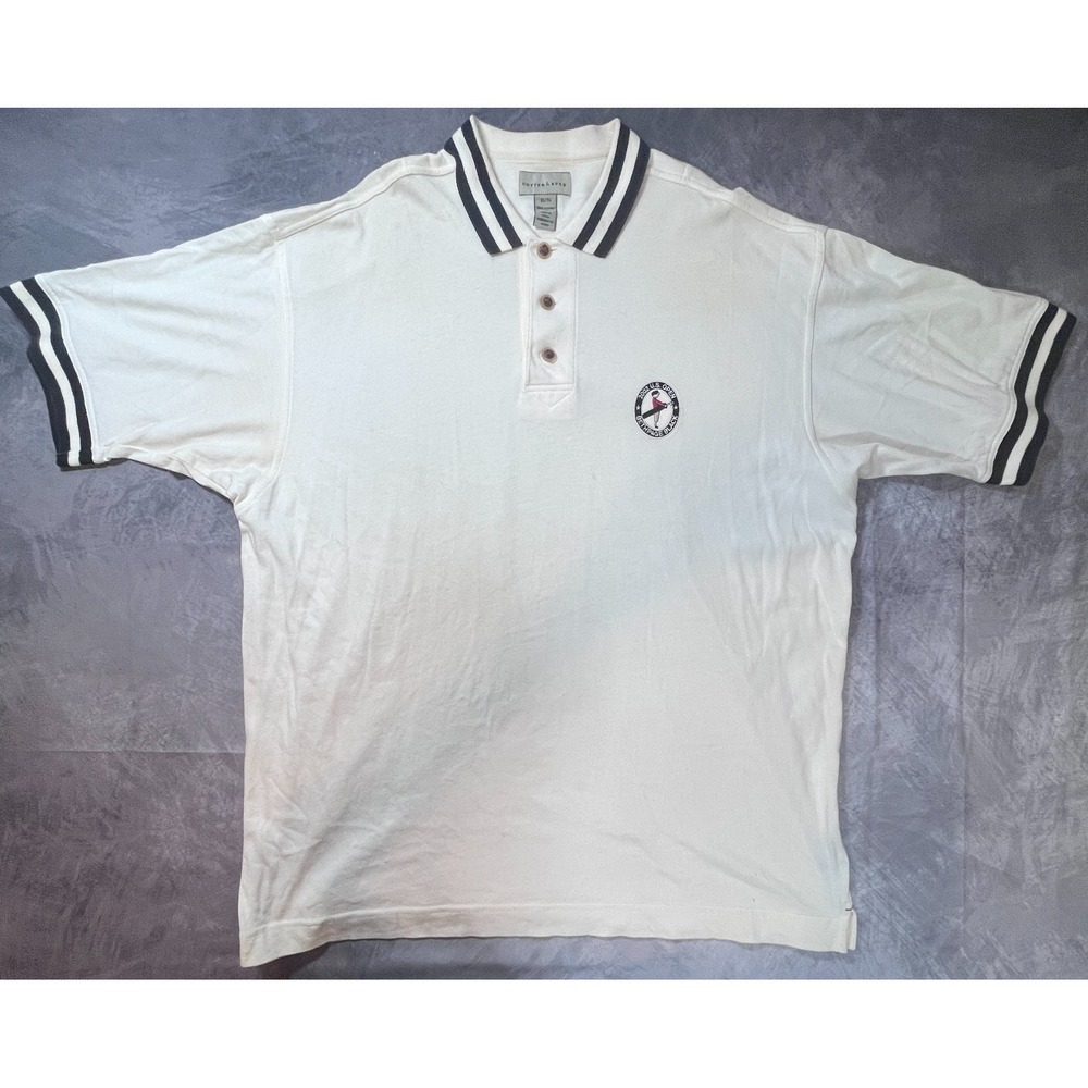 Cutter & Buck Polo Shirt Mens XL White 2002 US Open Bethpage Black Tennis Golf